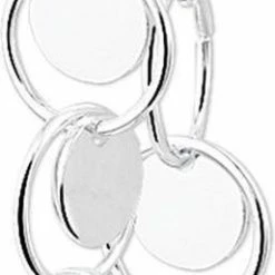 Hete verkoop 🛒 Glams Dames Oorbellen 37 Mm - Zilver ⭐
