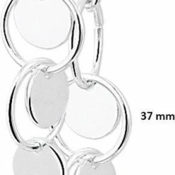 Hete verkoop 🛒 Glams Dames Oorbellen 37 Mm - Zilver ⭐ -Sieraden-horloges Winkel 320x840