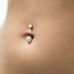 Goedkoop 👍 Piercings Works Navel Piercing Enige Echte Met Helderwit Swarovski (1.6x10mm) 💯 -Sieraden-horloges Winkel 388x840
