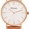Beste Verkoop 💯 Elysian - Dames Horloge - Rose Goud Mesh - Waterdicht - 36mm 👏
