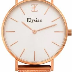 Beste Verkoop 💯 Elysian - Dames Horloge - Rose Goud Mesh - Waterdicht - 36mm 👏