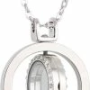 Groothandel ❤️ Rhylane Memory Locket – Draaibaar Medaillon Met Glas – Zilverkleurig – 70 Cm 🎁