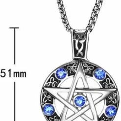 Beste deal ✔️ Akyol Pentagram Ketting | Pentagram Sieraden - Gothic Sieraden -pentakel Ketting Blauw | Gift | Cadeau-ketting Voor Vriend - Valentijn Cadeau-Ster Ketting Met Steentje-kerst Cadeau -kerst Cadeau Ketting – Pentagram Ingelegd Hao Stenen Hanger | Mode Glamour 🎉 -Sieraden-horloges Winkel 472x840