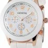 Beste recensies van 🌟 Geneva Siliconen Wit Horloge - Fashion Favorite ❤️ -Sieraden-horloges Winkel 501x840 2