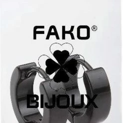 Groothandel 🎁 Fako Bijoux® - Oorbellen - Oorringen - Stainless Steel - Classic - Zwart 😉 -Sieraden-horloges Winkel 501x840 4