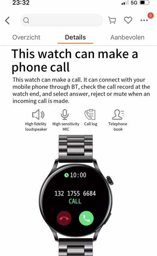 Korting 🔔 Smartwatch Rankos AK37 - Sporthorloge Goud Staal Schakel Bandje - Fitness - Stappenteller - Hartslag - Slaapmonitor - Bluetooth Bellen-Bel/message Herinnering - Camera Bediening-IP67 Waterbestendig - Met APP-Weer Informatie -Stopwatch - Muziek ✨ 11 Korting 🔔 Smartwatch Rankos AK37 - Sporthorloge Goud Staal Schakel Bandje - Fitness - Stappenteller - Hartslag - Slaapmonitor - Bluetooth Bellen-Bel/message Herinnering - Camera Bediening-IP67 Waterbestendig - Met APP-Weer Informatie -Stopwatch - Muziek ✨ - Afbeelding 9