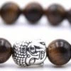 Promo 🌟 Rhylane - Kralen Armband - Tijgeroog Natuursteen - Buddha Bedel - 20 Cm 👍
