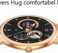 Flash-uitverkoop ✨ Belesy® LOVERS HUG - Smartwatch Dames - Smartwatch Heren - Horloge - Stappenteller - Full Touch – Diverse Wijzerplaten - Bloeddruk - Mutli Sport – Zwart Leer ⌛ -Sieraden-horloges Winkel 550x227
