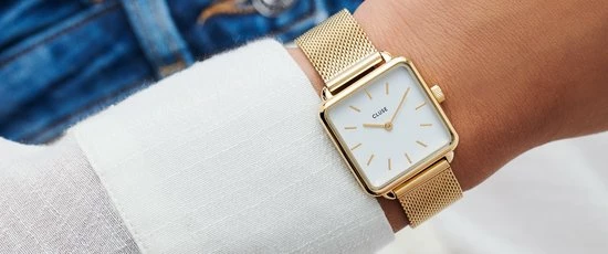 Gloednieuw ๐ Cluse La Tétragone Mesh White, Gold Colour ๐ 4 Gloednieuw ๐ Cluse La Tétragone Mesh White, Gold Colour ๐ - Afbeelding 2