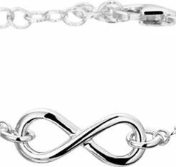 Beste Verkoop ⌛ Glams Armband Infinity 2,0 Mm 17 + 2 Cm - Zilver 🤩