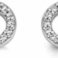 Beste Pirce 😍 TI SENTO - Milano TI SENTO Milano Oorbedels 9146ZI - Gerhodineerd Sterling Zilver 💯 -Sieraden-horloges Winkel 550x260