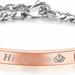 Goedkoop ❤️ TrendFox Valentijn Cadeautje Voor Hem En Haar - Her King & His Queen Armband Set - Sinterklaas Cadeautjes - Sinterklaas Cadeautjes 👍 -Sieraden-horloges Winkel 550x272