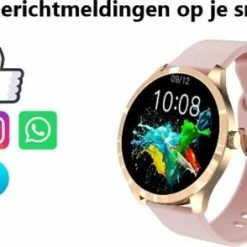 Promo 😀 Belesy® Q9 Pro 2022 - Smartwatch Dames – Smartwatch Heren - Horloge - 1.28 Inch - Kleurenscherm - Stappenteller - Bloeddruk - Hartslag - 75+ Wijzerplaten – Sporten - Staal – Goud ⌛ -Sieraden-horloges Winkel 550x294