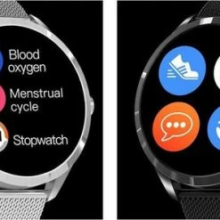 Promo 😀 Belesy® Q9 Pro 2022 - Smartwatch Dames – Smartwatch Heren - Horloge - 1.28 Inch - Kleurenscherm - Stappenteller - Bloeddruk - Hartslag - 75+ Wijzerplaten – Sporten - Staal – Goud ⌛ -Sieraden-horloges Winkel 550x298