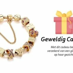 Uitgang 😀 CHARO ARMILLA LOTTA | Bedelarmband | Pandora Alternatief | Goud Kleurig | Kristal | 👍 -Sieraden-horloges Winkel 550x320 3