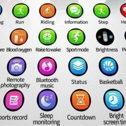 Beste Pirce 😀 Belesy® Faces - Smartwatch Heren - Smartwatch Dames - Horloge - Stappenteller - Bloeddruk - 1.3 Inch - Kleurenscherm - Full Touch - 14x Dial Face - Zwart/Rood - Leer 🔥 -Sieraden-horloges Winkel 550x339