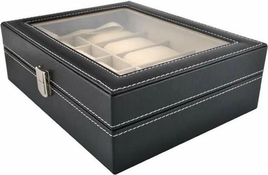 Gloednieuw ⭐ Merkloos Luxe Horlogedoos Met Kussentjes - Horloge-Opbergbox Houder Kist - Opbergkist Heren/Dames - Zwart Leer - 10 Horloges Compartimenten 👏 4 Gloednieuw ⭐ Merkloos Luxe Horlogedoos Met Kussentjes - Horloge-Opbergbox Houder Kist - Opbergkist Heren/Dames - Zwart Leer - 10 Horloges Compartimenten 👏 - Afbeelding 2