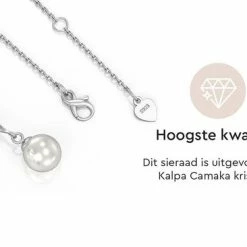 Korting 👏 Yolora Dames Ketting Met Kalpa Camaka Parel En Kristal Hanger - Zilver Kleurig - 18K Witgoud Verguld - Cadeauverpakking 😀 -Sieraden-horloges Winkel 550x366 44