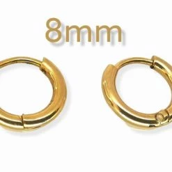 Beste Pirce 🤩 Lili 41 Oorringen Goudkleur 8 Mm Chirurgisch Staal 316L. 🧨