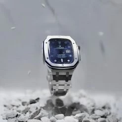 Beste deal 🔔 SOMAN Serafino - Luxe Apple ⌚ Watch Case - Zilver - 44MM 😉