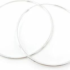 Goedkoopste 🔔 No Evil Zilveren Ronde Oorringen 50 Mm ❤️