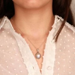 Hete verkoop 🥰 Terra Edela Natuursieraad - 925 Sterling Zilver Maansteen Hanger Pendant - Luxe Edelsteen Sieraad - Handgemaakt ⌛ -Sieraden-horloges Winkel 550x380