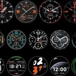 Beste Pirce 😀 Belesy® Faces - Smartwatch Heren - Smartwatch Dames - Horloge - Stappenteller - Bloeddruk - 1.3 Inch - Kleurenscherm - Full Touch - 14x Dial Face - Zwart/Rood - Leer 🔥 -Sieraden-horloges Winkel 550x392