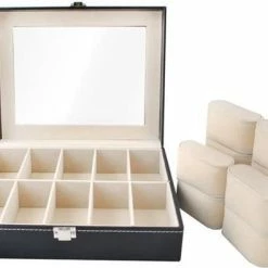 Gloednieuw ⭐ Merkloos Luxe Horlogedoos Met Kussentjes - Horloge-Opbergbox Houder Kist - Opbergkist Heren/Dames - Zwart Leer - 10 Horloges Compartimenten 👏 17 Gloednieuw ⭐ Merkloos Luxe Horlogedoos Met Kussentjes - Horloge-Opbergbox Houder Kist - Opbergkist Heren/Dames - Zwart Leer - 10 Horloges Compartimenten 👏 -Sieraden-horloges Winkel 550x395 3