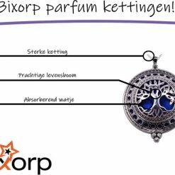 Korting ❤️ Bixorp Aroma Geurketting Met Amulet Voor Etherische Olie - Levensboom Hanger - Zilverkleurig - Absorberende Watjes Voor Parfum & Essentiële Olie - Cadeau Voor Haar / Dames / Vriendin / Mama / Vrouwen 😀 -Sieraden-horloges Winkel 550x411 6