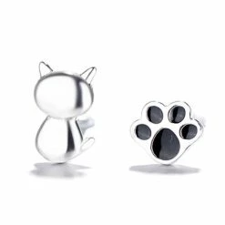 Gloednieuw ⭐ Liefs Jade Oorbellen Dames | Oorknopjes Dames | 925 Zilver | Katten Oorbel | Kattenliefhebber | Cadeau Voor Vrouw | Cadeau Voor Meisje | Asymmetrische Oorbellen | Cadeau | Schoencadeautje Sinterklaas | Black Friday 2022 | Kerst | Kerstcadeau Voor Kinderen 🥰