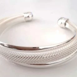 Beste Pirce 💯 Manks Collections Zilver 925 Armband Met Een Ketting Mode 21818 - Silver 925 Bangle With A Chainlook 💯