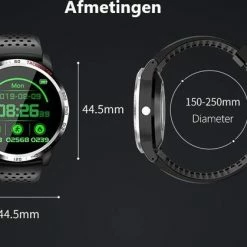 Top 10 🤩 Belesy® Tachy - Smartwatch Heren - Smartwatch Dames - Horloge - Stappenteller - Hart ECG - 1.3 Inch - Kleurenscherm - Donker Bruin - Leer 💯 -Sieraden-horloges Winkel 550x419