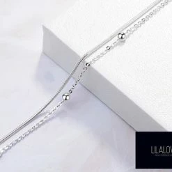 Korting 😉 Armband Dames- Zilver 925- Dubbel Laags- Bolletjes- Trendy- Vrouw- LiLaLove 😀 -Sieraden-horloges Winkel 550x425 5