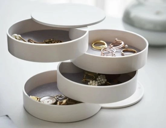 Beste deal 🎁 Yamazaki Sieradendoos Draaibaar Wit - Wit - Decoratief ⭐ 26 Beste deal 🎁 Yamazaki Sieradendoos Draaibaar Wit - Wit - Decoratief ⭐ - Afbeelding 24