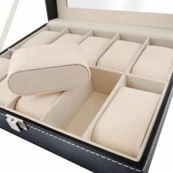 Gloednieuw ⭐ Merkloos Luxe Horlogedoos Met Kussentjes - Horloge-Opbergbox Houder Kist - Opbergkist Heren/Dames - Zwart Leer - 10 Horloges Compartimenten 👏 19 Gloednieuw ⭐ Merkloos Luxe Horlogedoos Met Kussentjes - Horloge-Opbergbox Houder Kist - Opbergkist Heren/Dames - Zwart Leer - 10 Horloges Compartimenten 👏 -Sieraden-horloges Winkel 550x434 2