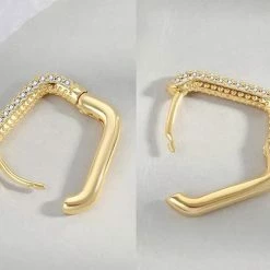 Hete verkoop ⌛ Fashion Favorite Ovale Zirkonia Oorringen | Goudkleurig Groot | 16 X 20 Mm 🧨 -Sieraden-horloges Winkel 550x435 4