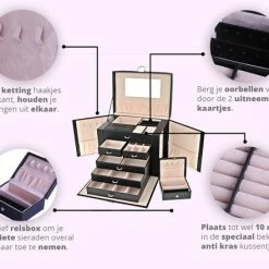 Beste Pirce π AXBO XXL Luxe Sieradendoos - Juwelendoos - 36 Vakken - Opbergbox - Sieradenbox - Bijouterie Kist - Oorbellen/Ring/Ketting/Armband - Vrouwen/Dames/Meisjes - Wit π 8 Beste Pirce π AXBO XXL Luxe Sieradendoos - Juwelendoos - 36 Vakken - Opbergbox - Sieradenbox - Bijouterie Kist - Oorbellen/Ring/Ketting/Armband - Vrouwen/Dames/Meisjes - Wit π -Sieraden-horloges Winkel 550x441 2