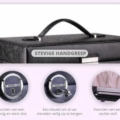 Beste Pirce π AXBO XXL Luxe Sieradendoos - Juwelendoos - 36 Vakken - Opbergbox - Sieradenbox - Bijouterie Kist - Oorbellen/Ring/Ketting/Armband - Vrouwen/Dames/Meisjes - Wit π 9 Beste Pirce π AXBO XXL Luxe Sieradendoos - Juwelendoos - 36 Vakken - Opbergbox - Sieradenbox - Bijouterie Kist - Oorbellen/Ring/Ketting/Armband - Vrouwen/Dames/Meisjes - Wit π -Sieraden-horloges Winkel 550x441 3