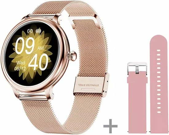 Gloednieuw ๐ OMG OH MY GADGETS O.M.G Elegante Smartwatch Dames Rosé Goud Inclusief Extra Roze Horlogeband - Smartwatch - Smartwatch Android/IOS - Activity Tracker - Horloges Voor Vrouwen - Horloge - Stappenteller - Bloeddrukmeter - Hartslagmeter - Black Friday 2022 ๐ฏ 3 Gloednieuw ๐ OMG OH MY GADGETS O.M.G Elegante Smartwatch Dames Rosé Goud Inclusief Extra Roze Horlogeband - Smartwatch - Smartwatch Android/IOS - Activity Tracker - Horloges Voor Vrouwen - Horloge - Stappenteller - Bloeddrukmeter - Hartslagmeter - Black Friday 2022 ๐ฏ