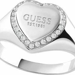 Nieuw 👍 Guess Dames-Damesring Roestvrijstaal Zirkonia 56 Zilver 32021239 🔔 -Sieraden-horloges Winkel 550x441 5