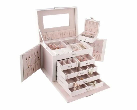 Beste Pirce π AXBO XXL Luxe Sieradendoos - Juwelendoos - 36 Vakken - Opbergbox - Sieradenbox - Bijouterie Kist - Oorbellen/Ring/Ketting/Armband - Vrouwen/Dames/Meisjes - Wit π 3 Beste Pirce π AXBO XXL Luxe Sieradendoos - Juwelendoos - 36 Vakken - Opbergbox - Sieradenbox - Bijouterie Kist - Oorbellen/Ring/Ketting/Armband - Vrouwen/Dames/Meisjes - Wit π