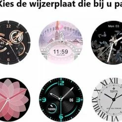 Flash-uitverkoop ✨ Belesy® LOVERS HUG - Smartwatch Dames - Smartwatch Heren - Horloge - Stappenteller - Full Touch – Diverse Wijzerplaten - Bloeddruk - Mutli Sport – Zwart Leer ⌛ -Sieraden-horloges Winkel 550x446 3