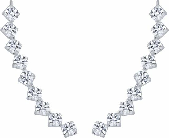 Promo π Zilverana - Oorklimmer - Ear Cuff - Ear Climber Oorbellen - 18 Zirkonia - Zilver π₯ 5 Promo π Zilverana - Oorklimmer - Ear Cuff - Ear Climber Oorbellen - 18 Zirkonia - Zilver π₯ - Afbeelding 3