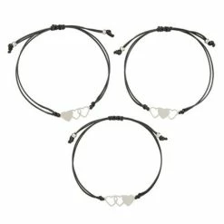 Gloednieuw 🌟 Bixorp Friends Vriendschapsarmbandjes Voor 3 Met Zilverkleurige Hartjes - BFF Armband Meisjes - Best Friends Armband Vriendschap Cadeau Voor Drie ✔️ -Sieraden-horloges Winkel 550x449