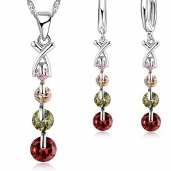 Nieuw 💯 Liefs Jade Ketting Dames | Oorbellen Dames | Sieradenset Dames | 925 Zilver Plated | Ketting Met Zirkonia Stenen | Dames Oorbellen Met Hangers Zirkonia | Cadeau Voor Vrouw | Cadeau | Schoencadeautje Sinterklaas | Black Friday 2022 | Kerstcadeau Voor Vrouwen 🔥