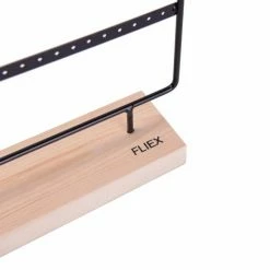 Nieuw 🌟 Fliex Oorbellenrekje Standaard Zwart - Metaal En Hout - Voor 23 Paar 🎁 -Sieraden-horloges Winkel 550x466 2