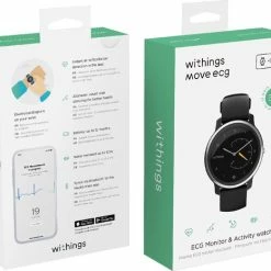 Beste deal ✔️ WITHINGS Move ECG - Hybride Smartwatch - 38 Mm - Zwart/Geel 🎁 -Sieraden-horloges Winkel 550x466