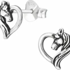 Beste Pirce 👍 La Rosa Princesa Paard Hartje Oorbellen Zilver ⌛