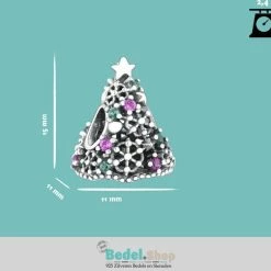 Aanbiedingen 👏 Tracelet - Zilveren Bedels - Bedel Kerstboom | Kerstmis Bedel | 925 Sterling Zilver - Pandora Compatible - Met 925 Zilver Certificaat - Sinterklaas En Kerst Cadeau 🤩 -Sieraden-horloges Winkel 550x485 2