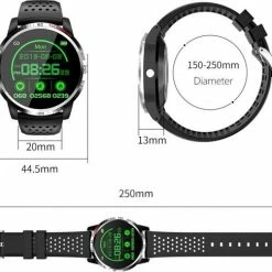 Top 10 🤩 Belesy® Tachy - Smartwatch Heren - Smartwatch Dames - Horloge - Stappenteller - Hart ECG - 1.3 Inch - Kleurenscherm - Donker Bruin - Leer 💯 -Sieraden-horloges Winkel 550x486